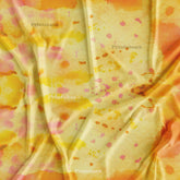 Yellow Colorful Marble Printed Fabric Online Market